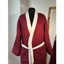 Paseam Atelier 4 Katlı Müslin Kumaş Bornoz - Tercihe Bağlı Kapüşon