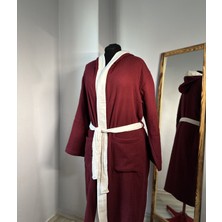 Paseam Atelier 4 Katlı Müslin Kumaş Bornoz - Tercihe Bağlı Kapüşon