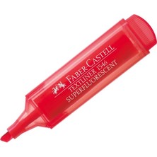 Artline Faber Castell Fosforlu Kalem Şeffaf Gövde Kırmızı - 3 Adet