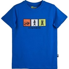 Bad Bear Entree Saks Mavisi Baskılı Çocuk Tişört