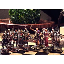 Kartaca - Roma Temalı Satranç Takımı (Şah 12 cm)