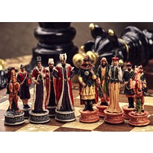 Magnet Depo Osmanlı-Hun Temalı Satranç  Figürleri Orta Boy Şah 8 cm (Sadece Figür)