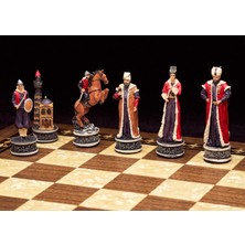 Magnet Depo Osmanlı-Hun Temalı Satranç  Figürleri Orta Boy Şah 8 cm (Sadece Figür)