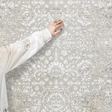 Home Ipek Koleksiyonu 100 Tarak Viskon Akrilik Dokuma Lüks Halı 5002 Gri