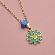 İdol Avm Yeni Moda Papatya Kadın Kolye Yeşil Takı Aksesuar
