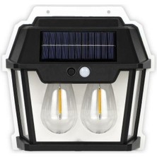 Panther PT-2992 Solar Karanlık ve Hareket Sensörlü LED Duvar Lambası 18650 Pilli