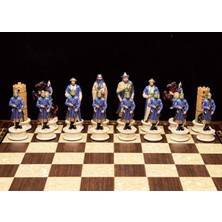 Magnet Depo Osmanlı-Ingiliz Temalı Lüks Santranç  Figürleri Orta Boy Şah 8 cm (Sadece Figür)