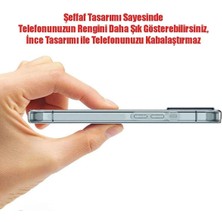 Evax (Tıpalı Şeffaf) Apple iPhone 15 Pro Max Kamera Koruyuculu Şarj Yeri Tıpalı Yumuşak Şeffaf Silikon Kılıf