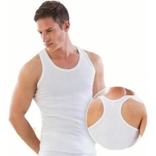 Erkek Beyaz Modal Sırtı Çapraz Sporcu Rambo Atlet