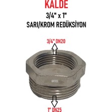 Kalde 3/4" x 1" Sarı/krom Redüksiyon - Brass Reduction