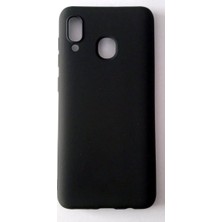 Samsung Galaxy A20/A30 Ruber Case Yumusak Slikon Kilif Siyah