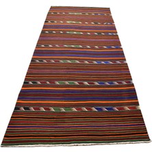 Kilim Antik El Dokuma Yün Anadolu Yörük Kilimi 0082 - Yeni - Çok Renkli