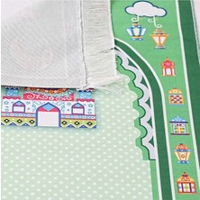 Rell Home Dijital Baskılı Çocuk Seccadesi Çocuk Seccadesi Sahra Yeşil