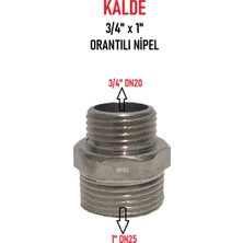 Kalde 3/4" x 1" Sarı/krom Orantılı Nipel - Proportional Nipple