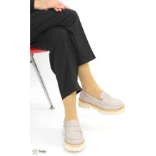 Mammamia Kadın  Deri Loafer Ortopedik Bağsız Günlük Ayakkabı M26YA3860