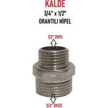 Kalde 3/4" x 1/2" Sarı/krom Orantılı Nipel - Proportional Nipple