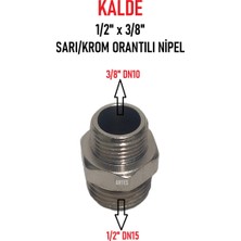 Kalde 1/2" x 3/8" Sarı/krom Orantılı Nipel - Proportional Nipple