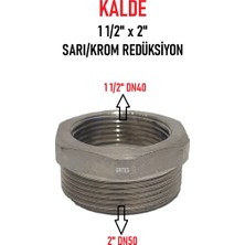 Kalde 1 1/2" x 2" Sarı/krom Redüksiyon - Brass Reduction