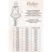 Mialora Dantel Işlemeli Prenses Model Kabarık Kız Çocuk ELBISESI_M2405
