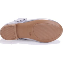 Dagoster DJA76-HY10005 Gümüş Ayna Ortopedik  Kız Çocuk Babet Ayakkabı