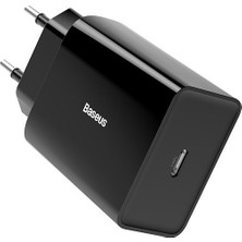Baseus Speed Mini Quick Charger 20W Şarj Başlık Type-C Hızlı Şarj Adaptörü  CCFS-SN01 Siyah