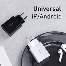 Baseus Speed Mini Quick Charger 20W Şarj Başlık Type-C Hızlı Şarj Adaptörü  CCFS-SN01 Siyah
