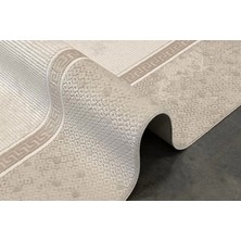Woolen Halı Milano Koleksiyonu Akrilik Dokuma Lüks Saçaklı Halı 4753 Bej
