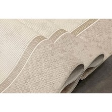 Woolen Halı Milano Koleksiyonu Akrilik Dokuma Lüks Saçaklı Halı 4753 Bej