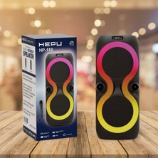 Hepu HP-110 2x4'' 2X10CM Kablolu 1 El Mikrofon Bluetooth Şarjlı Müzik Kutusu