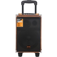 Baab B-Q12 12''30CM Kablosuz 1 El Mikrofon Bluetooth Şarjlı Müzik Kutusu