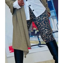 Leopar Pamuklu Licralı Pantolon