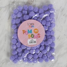 Loren Crafts 2 cm 100 Adet Lila Ponpon