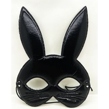 Acornbella Siyah Renk Kumaş Malzemeden İmal Eva Tavşan Maskesi