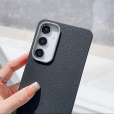 Pronorth Samsung Galaxy A55 Uyumlu Deri Görünümlü Silikon Kılıf / Kapak