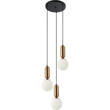 Mylights Füme Camlı Modern Spor Üçlü Salon Avize
