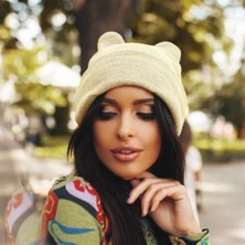 Bayan Kışlık  Sevimli Kedi Figürlü Bere