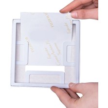 Yapışkanlı Sök-Tak Paspartulu Beyaz Kare Fotoğraf Çerçevesi - 30'lu paket