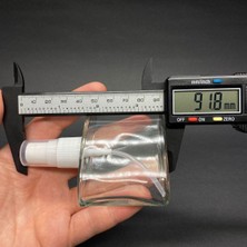 Ahsa Ticaret 4 Adet 50 cc Yassı Köşeli Cam Şişe - Düğün, Nişan, Kına İçin Hediyelik Kolonya Şişeleri - 50 ml