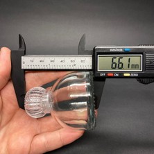 Ahsa Ticaret 4 Adet 50 cc Kubbe Cam Şişe - Düğün, Nişan, Kına İçin Hediyelik Kolonya Şişeleri - 50 ml