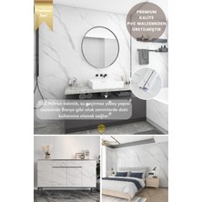 Trendpoint Kendinden Yapışkanlı Mermer Görünümlü 60CM×500CM Premium Zemin Duvar Kağıdı Dolap Kaplama