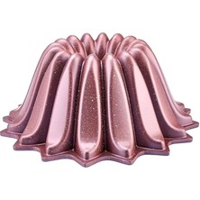 Stella - Döküm Yanmaz Yapışmaz Kek ve Tart Kalıbı Pink 25 cm