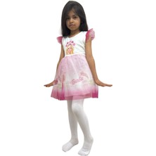 Barbie Baskılı  Kız Elbise 2/5  Yaş