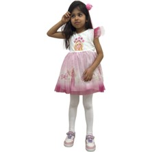 Barbie Baskılı  Kız Elbise 2/5  Yaş