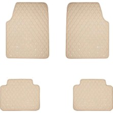 Volkswagen Scirocco 2008 - 2017 Uyumlu Bej Dikişli Bej Deri Paspas