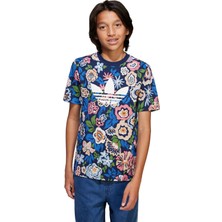 Adidas Desenli Çok Renkli Kız Çocuk T-Shirt JD0527-TEE