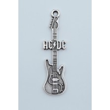 Bu Farklı Ac/dc Elektro Gitar Kolye Ucu - Antik Gümüş Kaplama - KOD:318
