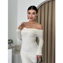 Fevien Emden Kayık Yaka Elbise