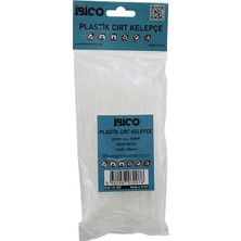 Go İthalat BEYAZ   3.6X150MM  PLASTİK CIRT KELEPÇE  100PCS