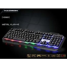 Hadron HD863 Kablolu Metal Kasa Rgb Işıklı Oyuncu Gaming Klavye