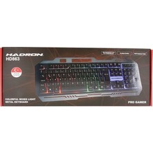 Hadron HD863 Kablolu Metal Kasa Rgb Işıklı Oyuncu Gaming Klavye